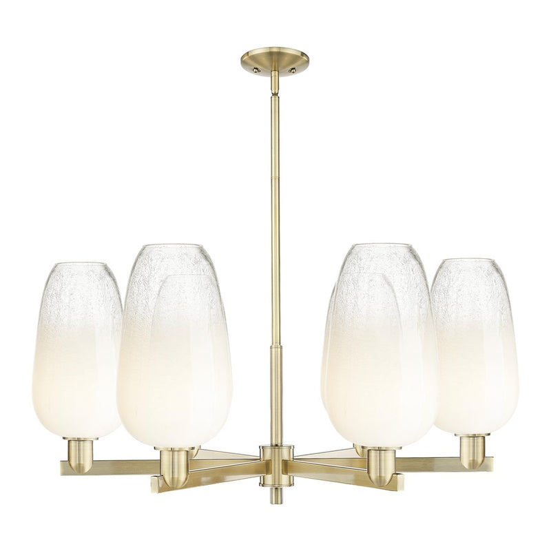Innovations BH Flute 6Lt 24" Stem Chandelier, AB/Opal - 716-6CR-AB-G484-7OP