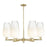 Innovations BH Flute 6Lt 24" Stem Chandelier, AB/Opal - 716-6CR-AB-G484-7OP