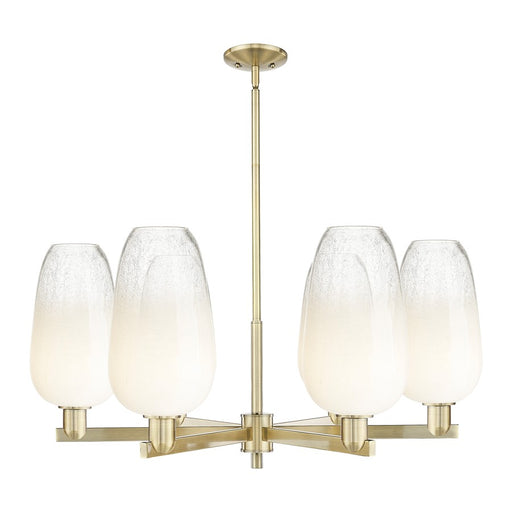 Innovations BH Flute 6Lt 24" Stem Chandelier, AB/Opal - 716-6CR-AB-G484-7OP