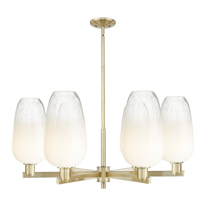 Innovations BH Flute 6Lt 24" Stem Chandelier, AB/Opal - 716-6CR-AB-G484-7OP