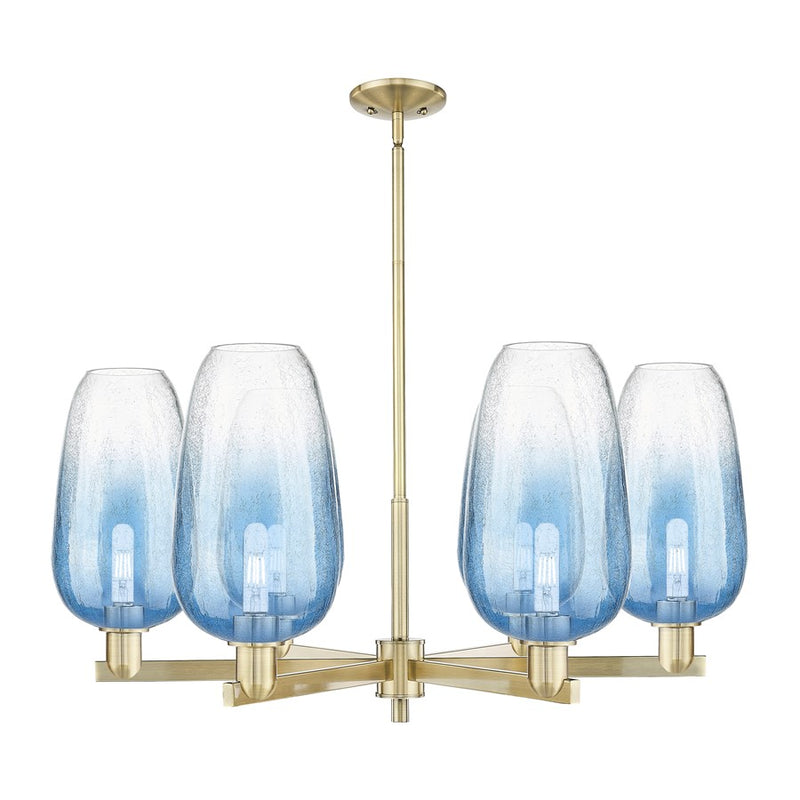 Innovations BH Flute 6Lt 24" Stem Chandelier, AB/SB - 716-6CR-AB-G484-7SB