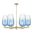 Innovations BH Flute 6Lt 24" Stem Chandelier, AB/SB - 716-6CR-AB-G484-7SB