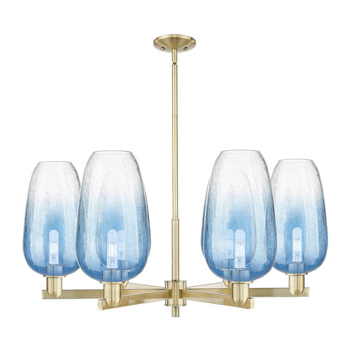 Innovations BH Flute 6Lt 24" Stem Chandelier, AB/SB - 716-6CR-AB-G484-7SB