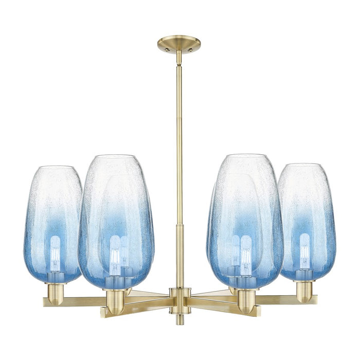 Innovations BH Flute 6Lt 24" Stem Chandelier, AB/SB - 716-6CR-AB-G484-7SB