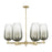 Innovations BH Flute 6Lt 24" Stem Chandelier, AB/SL - 716-6CR-AB-G484-7SL
