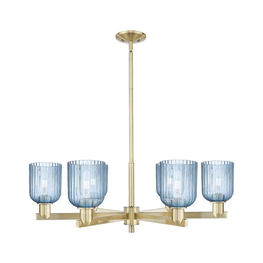 Innovations Bridal Veil 6Lt 35" Stem Chandelier, AB/Blue - 716-6CR-AB-G559-5BL