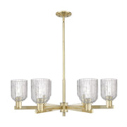 Innovations Bridal Veil 6Lt 35" Stem Chandelier, AB/Clear - 716-6CR-AB-G559-5CL