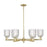 Innovations Bridal Veil 6Lt 35" Stem Chandelier, AB/Clear - 716-6CR-AB-G559-5CL