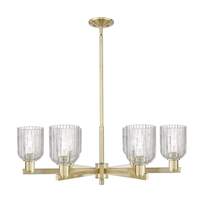 Innovations Bridal Veil 6Lt 35" Stem Chandelier, AB/Clear - 716-6CR-AB-G559-5CL