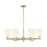 Innovations Bridal Veil 6Lt 35" Stem Chandelier, AB/GW - 716-6CR-AB-G559-5GWH