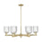 Innovations Bridal Veil 6Lt 35" Stem Chandelier, AB/Seed - 716-6CR-AB-G559-5SDY