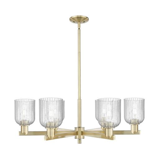 Innovations Bridal Veil 6Lt 35" Stem Chandelier, AB/Seed - 716-6CR-AB-G559-5SDY