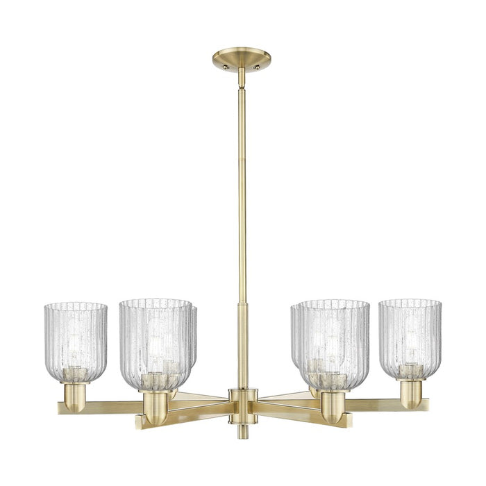 Innovations Bridal Veil 6Lt 35" Stem Chandelier, AB/Seed - 716-6CR-AB-G559-5SDY