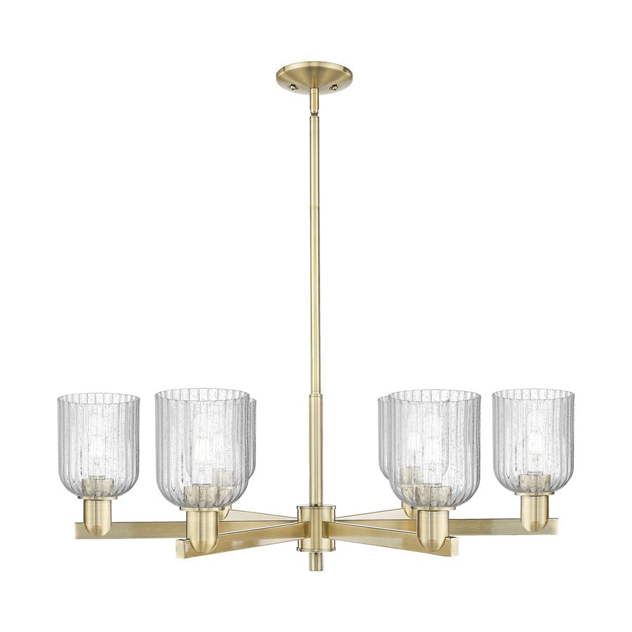 Innovations Bridal Veil 6Lt 35" Stem Chandelier, AB/Seed - 716-6CR-AB-G559-5SDY