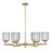 Innovations Bridal Veil 6Lt 35" Stem Chandelier, AB/Smoke - 716-6CR-AB-G559-5SM