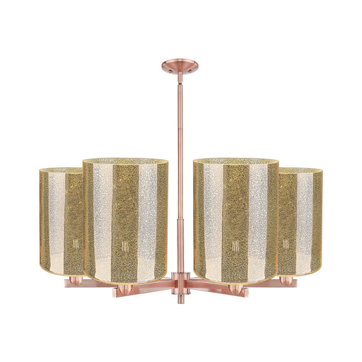 Innovations Cobbleskill 39in 6-Light Chandelier | Industrial Antique Copper and Mercury Glass | Dining Room & Living Room | Model 716-6CR-AC-G116-L
