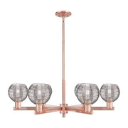 Innovations ADS 6Lt 24" Stem Chandelier, CP/SM - 716-6CR-AC-G1213-6SM