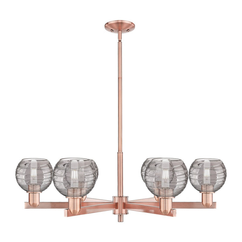 Innovations ADS 6Lt 24" Stem Chandelier, CP/SM - 716-6CR-AC-G1213-6SM