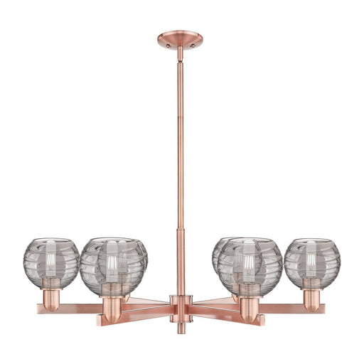 Innovations ADS 6Lt 24" Stem Chandelier, CP/SM - 716-6CR-AC-G1213-6SM