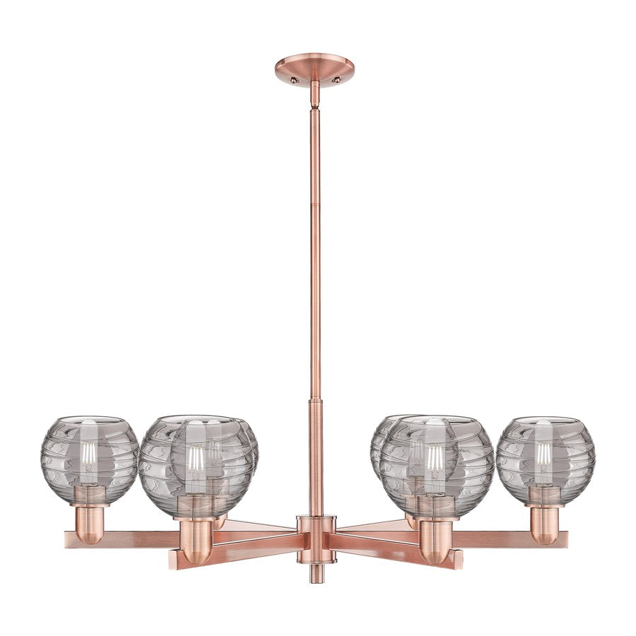 Innovations ADS 6Lt 24" Stem Chandelier, CP/SM - 716-6CR-AC-G1213-6SM