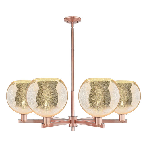 Innovations Athens 40in 6-Light Chandelier | Industrial Antique Copper and Mercury Glass | Dining Room & Living Room | Model 716-6CR-AC-G128-10