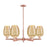 Innovations Preston 6Lt 24" Flute Stem Chandelier, CP/MC - 716-6CR-AC-G457-6ME