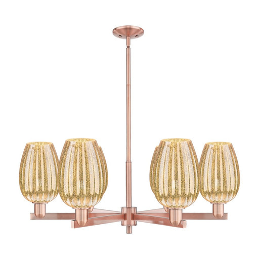 Innovations Preston 6Lt 24" Flute Stem Chandelier, CP/MC - 716-6CR-AC-G457-6ME