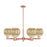 Innovations Preston 6Lt 24" Globe Stem Chandelier, CP/MC - 716-6CR-AC-G458-7ME