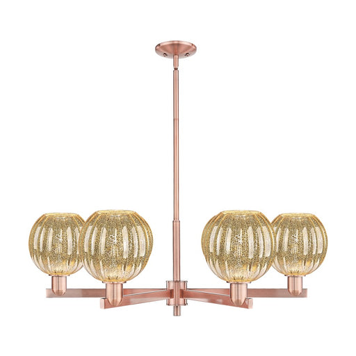Innovations Preston 6Lt 24" Globe Stem Chandelier, CP/MC - 716-6CR-AC-G458-7ME