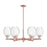 Innovations Preston 6Lt 24" Bell Stem Chandelier, CP/Clear - 716-6CR-AC-G459-6CL
