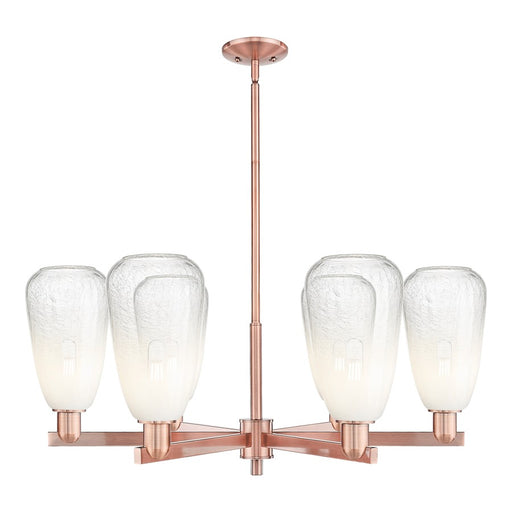 Innovations BH Almond 6Lt 24" Stem Chandelier, CP/Opal - 716-6CR-AC-G480-6OP