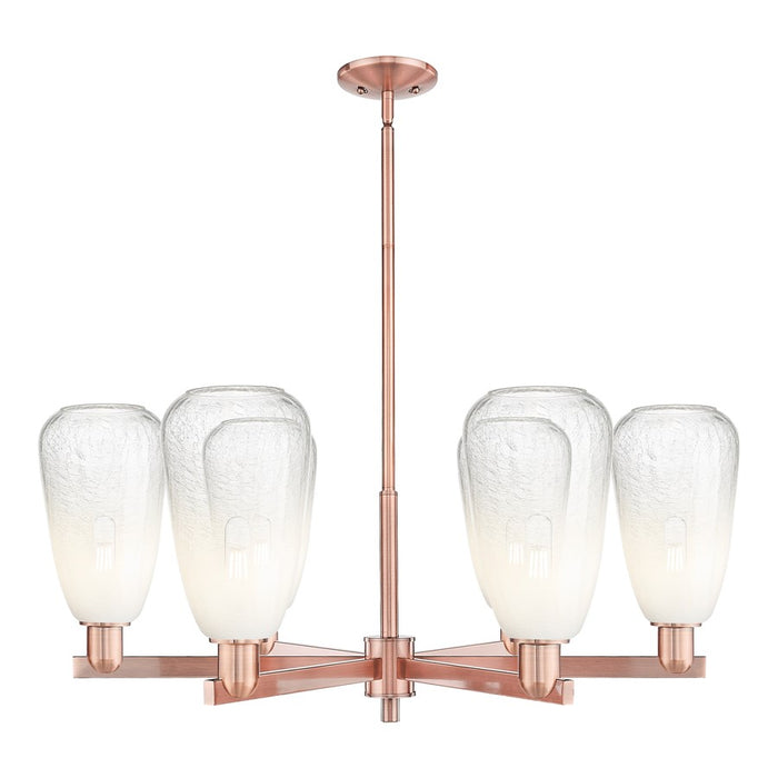 Innovations BH Almond 6Lt 24" Stem Chandelier, CP/Opal - 716-6CR-AC-G480-6OP