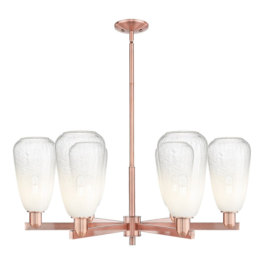 Innovations BH Almond 6Lt 24" Stem Chandelier, CP/Opal - 716-6CR-AC-G480-6OP