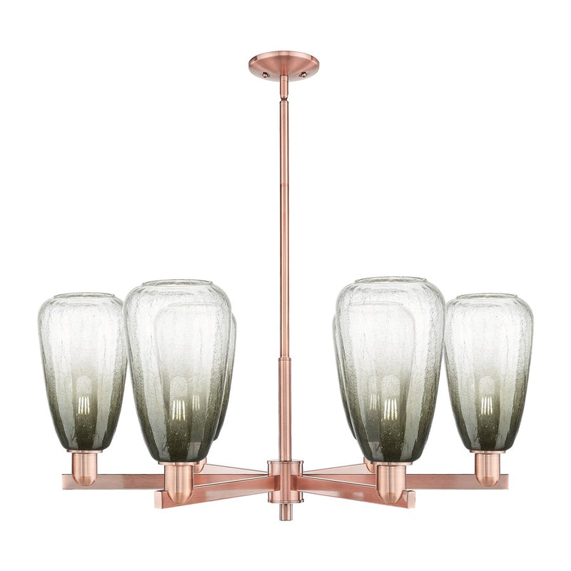 Innovations BH Almond 6Lt 24" Stem Chandelier, CP/SL - 716-6CR-AC-G480-6SL