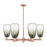 Innovations BH Almond 6Lt 24" Stem Chandelier, CP/SL - 716-6CR-AC-G480-6SL