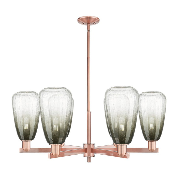 Innovations BH Almond 6Lt 24" Stem Chandelier, CP/SL - 716-6CR-AC-G480-6SL