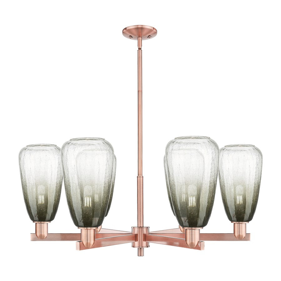 Innovations BH Almond 6Lt 24" Stem Chandelier, CP/SL - 716-6CR-AC-G480-6SL