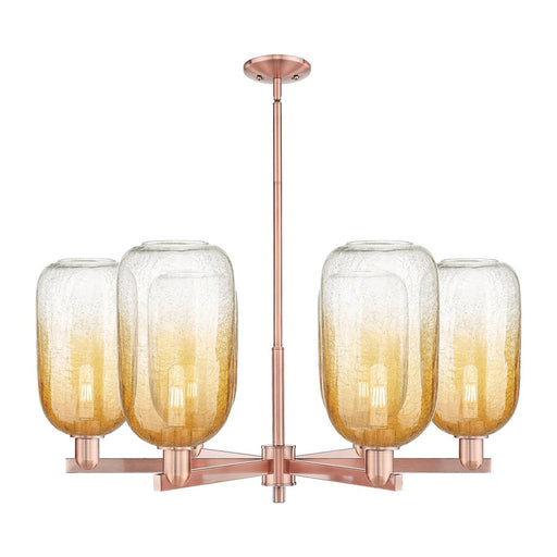 Innovations BH Cloche 6Lt 24" Stem Chandelier, CP/AM - 716-6CR-AC-G482-7AM