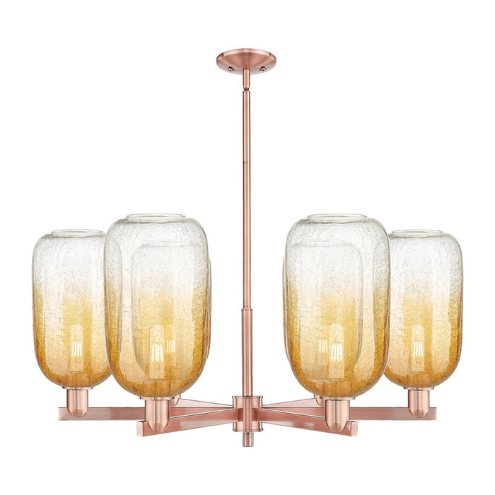 Innovations BH Cloche 6Lt 24" Stem Chandelier, CP/AM - 716-6CR-AC-G482-7AM