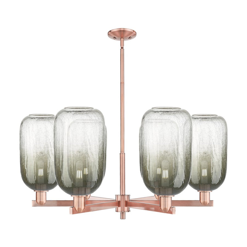 Innovations BH Cloche 6Lt 24" Stem Chandelier, CP/SL - 716-6CR-AC-G482-7SL