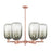 Innovations BH Cloche 6Lt 24" Stem Chandelier, CP/SL - 716-6CR-AC-G482-7SL