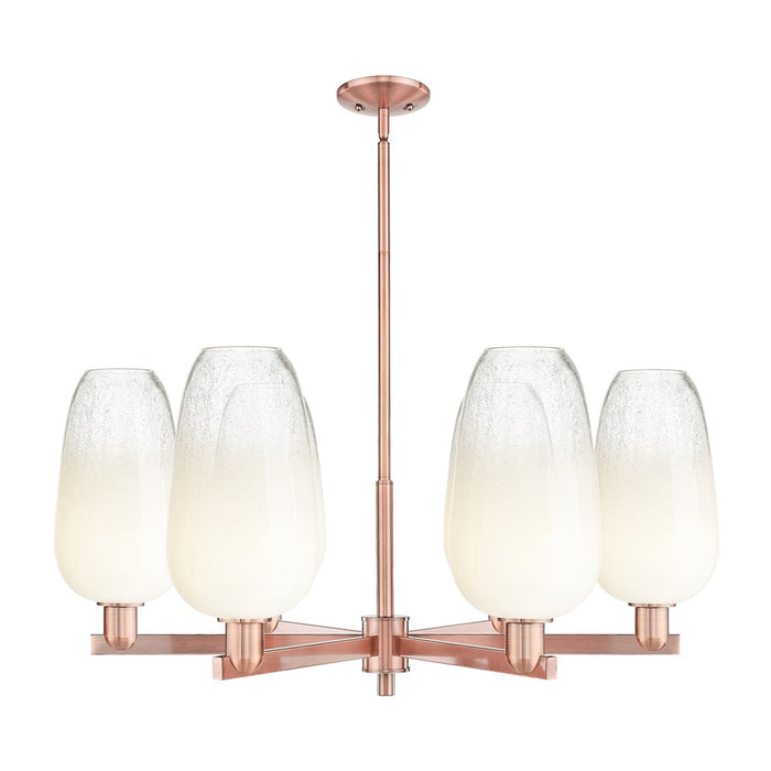 Innovations BH Flute 6Lt 24" Stem Chandelier, CP/Opal - 716-6CR-AC-G484-7OP