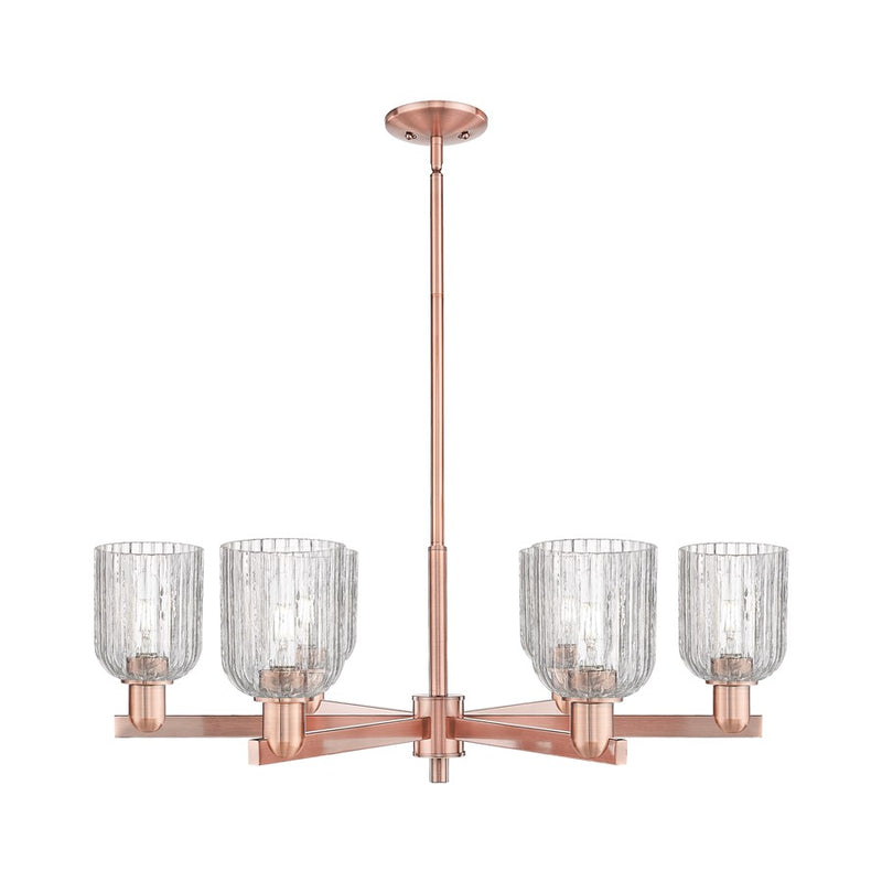 Innovations Bridal Veil 6Lt 35" Stem Chandelier, CP/Clear - 716-6CR-AC-G559-5CL