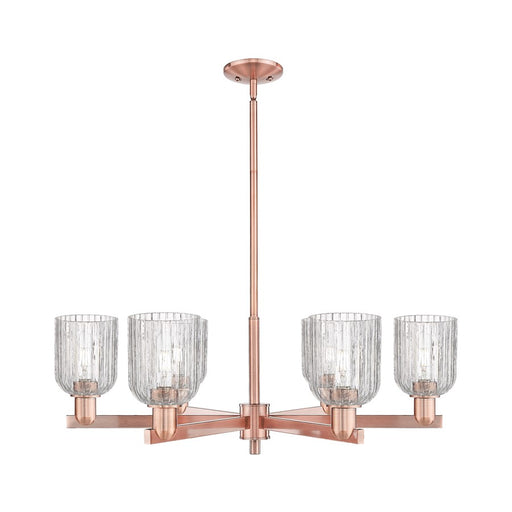 Innovations Bridal Veil 6Lt 35" Stem Chandelier, CP/Clear - 716-6CR-AC-G559-5CL
