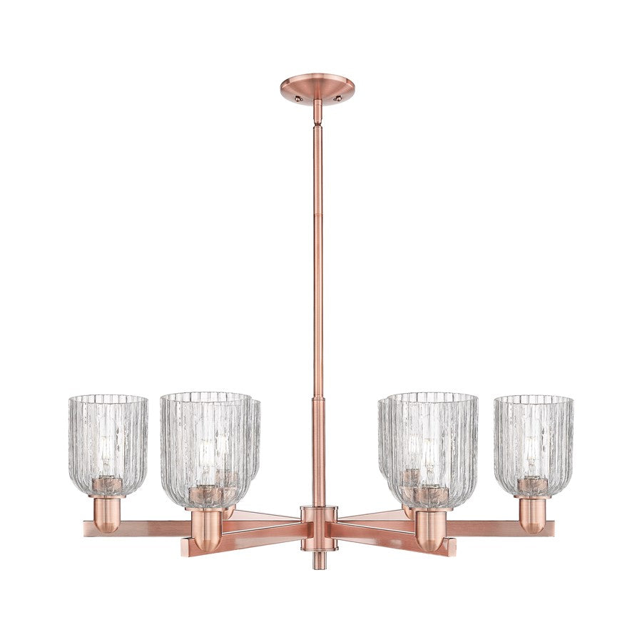 Innovations Bridal Veil 6Lt 35" Stem Chandelier, CP/Clear - 716-6CR-AC-G559-5CL