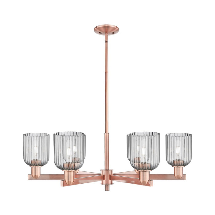 Innovations Bridal Veil 6Lt 35" Stem Chandelier, CP/SM - 716-6CR-AC-G559-5SM