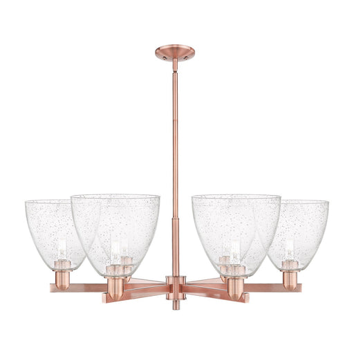 Innovations Bristol 39in 6-Light Chandelier | Industrial Antique Copper Steel and Seedy Glass | Dining Room & Living Room | Model 716-6CR-AC-GBD-94