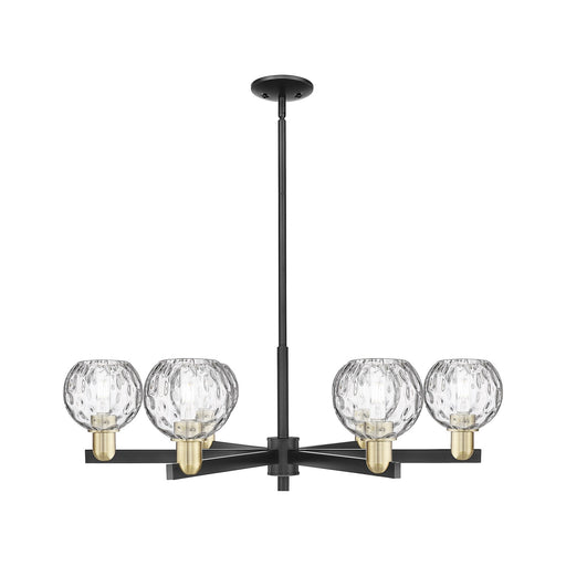 Innovations Athens Water Glass 36in 6-Light Chandelier | Industrial Black Antique Brass and Clear Glass | Kitchen Island & | Model 716-6CR-BAB-G1215-6