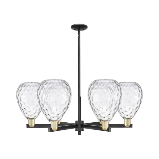 Innovations Waverly 38in 6-Light Chandelier | Industrial Black Antique Brass Steel and Clear Glass | Dining Room & Living Room | Model 716-6CR-BAB-G372