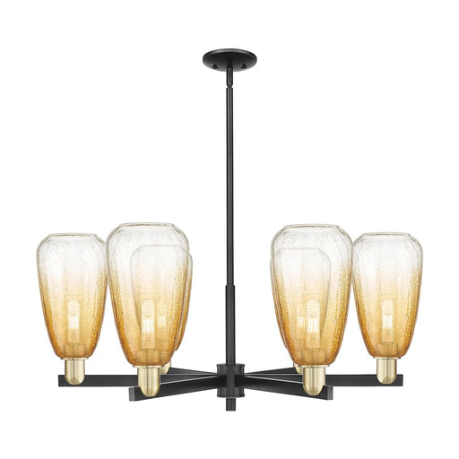 Innovations BH Almond 6Lt 24" Stem Chandelier, BKS/AM - 716-6CR-BAB-G480-6AM